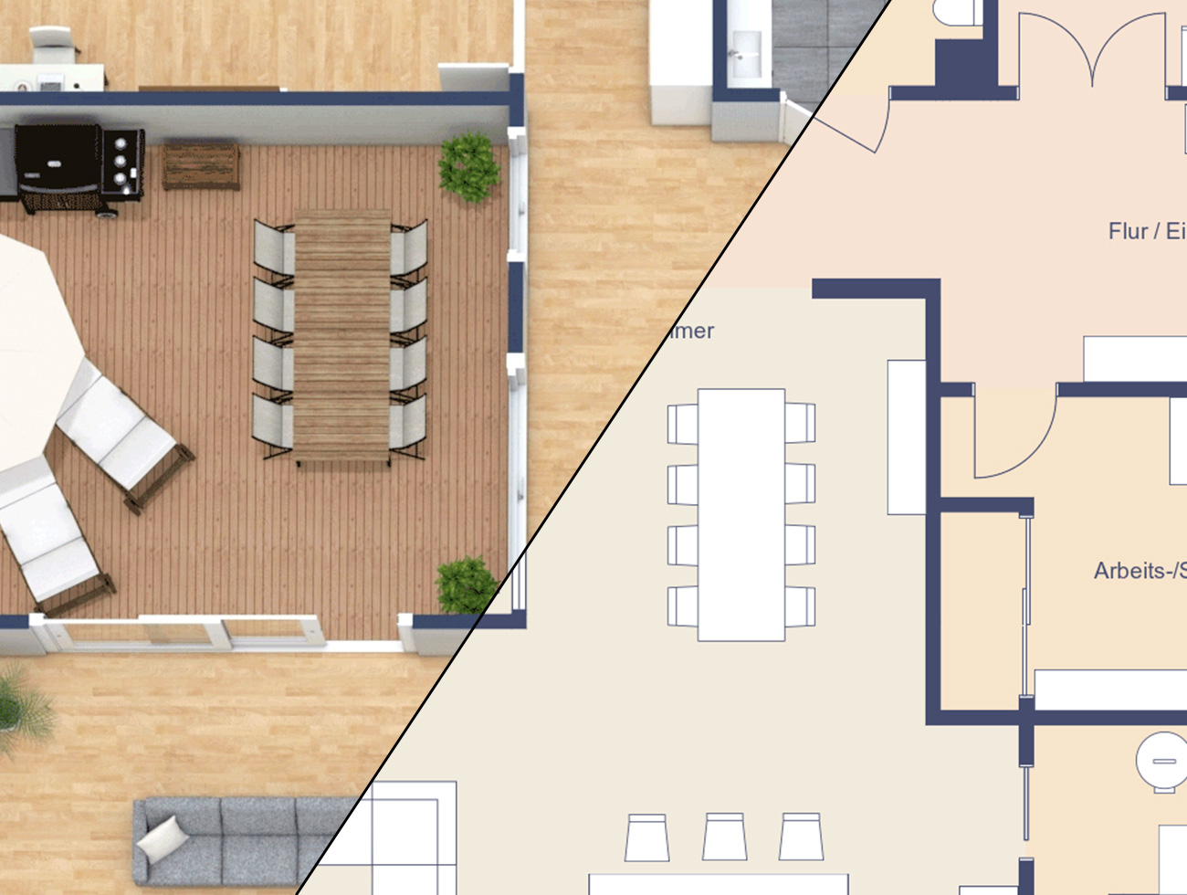 2D 3D Grundriss Erstellung Immobilien Frankfurt Grundriss Service